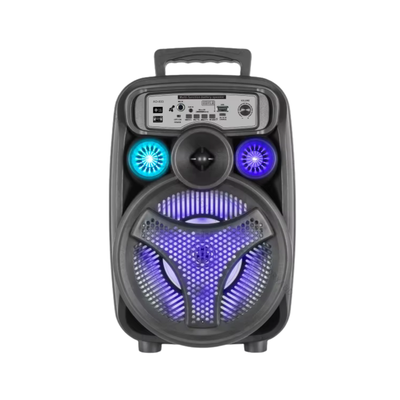 AO-812 8-Inch Portable Bluetooth Speaker with LED Lights
