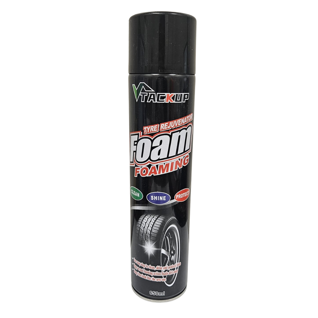 Tack Up Tyre Rejuvenator espuma limpiadora y protectora de llantas 22oz
