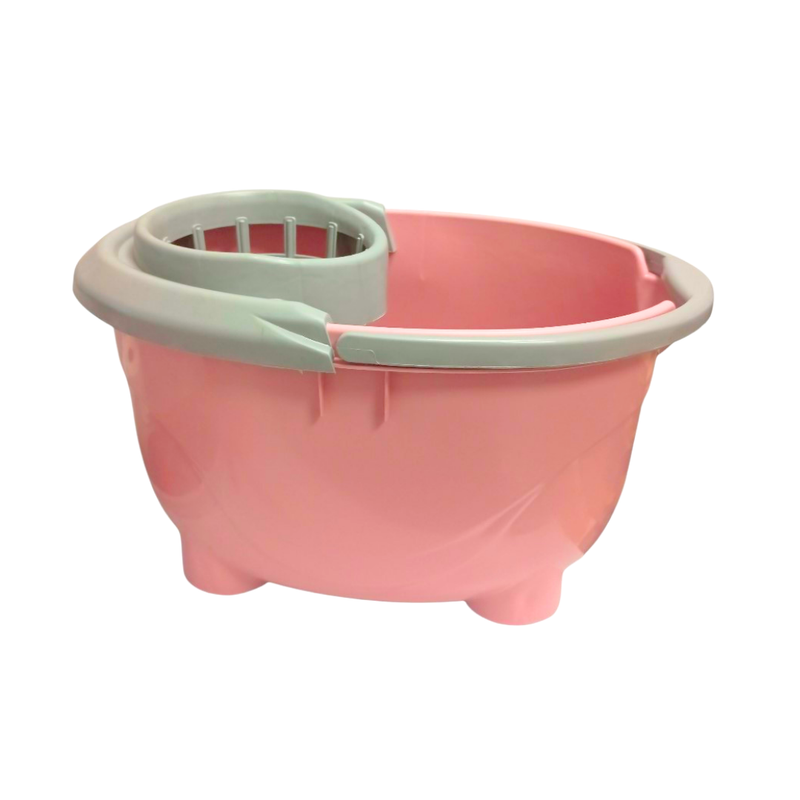 Heavy Duty Plastic Mop Bucket with Wringer Pink (1 unit)