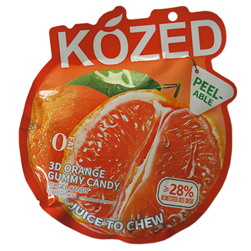 Kozed gummy candy orange sin grasa gomitas naranja 2.65oz