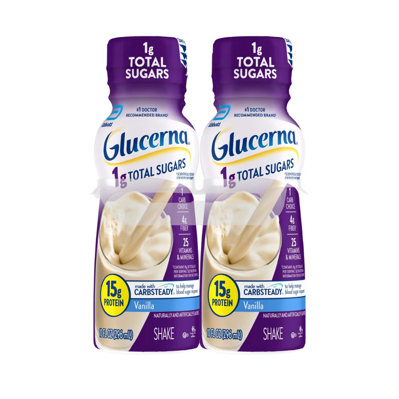 Glucerna 1g Sugar Nutrition Shake Vanilla (4 pack, 10 fl oz bottles)