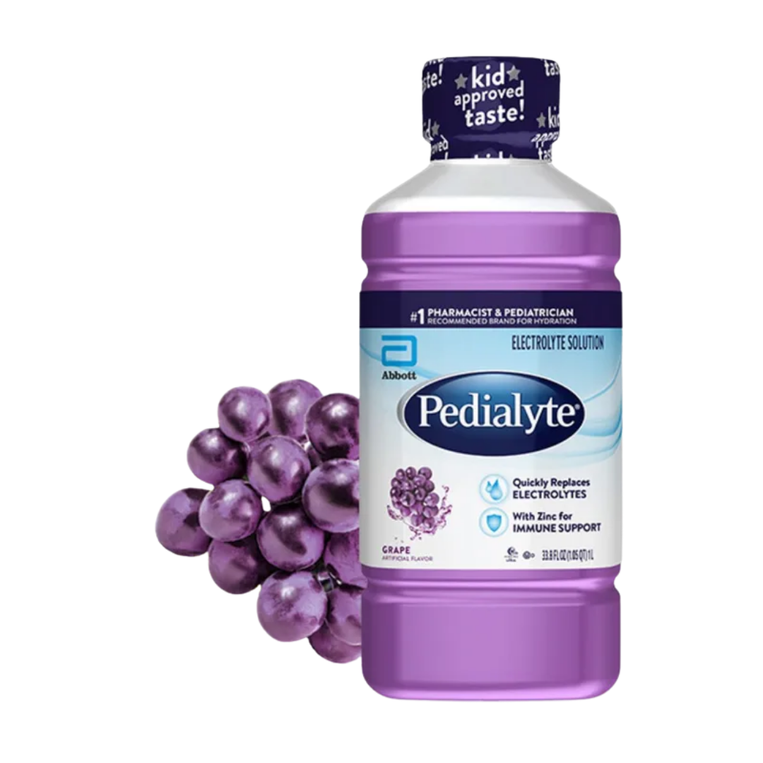 Pedialyte Grape Electrolyte Solution hidratación sabor uva 32oz