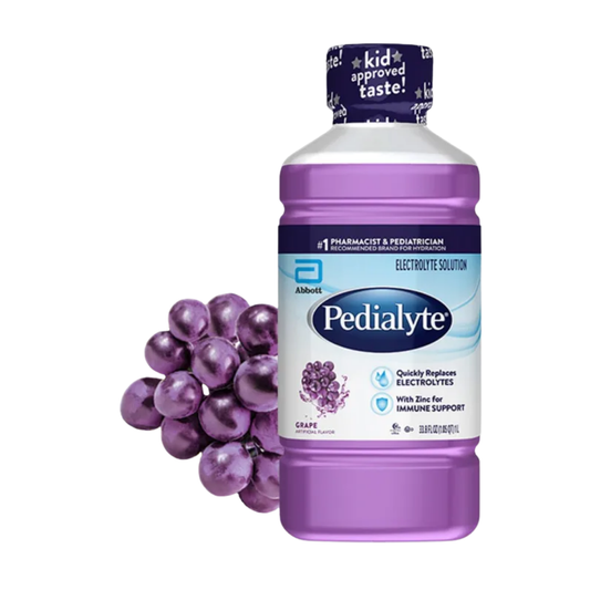 Pedialyte Grape Electrolyte Solution hidratación sabor uva 32oz