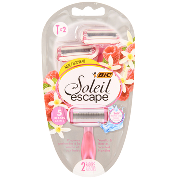 BIC Soleil Escape Razors Vanilla Berries afeitadoras mujer aroma 2 unidades