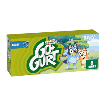 Yoplait Go-Gurt yogurt sabor blueberry en tubo