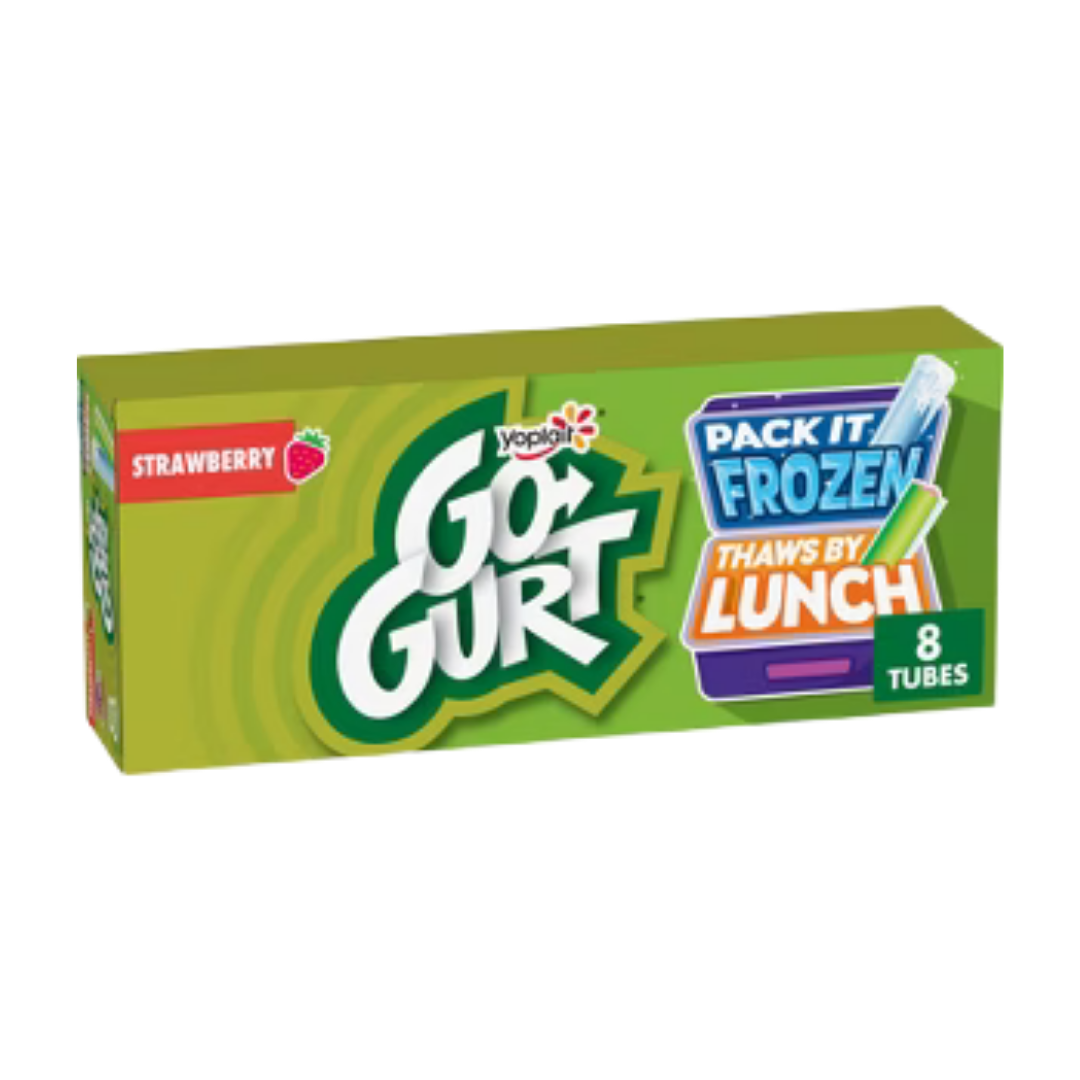 Yoplait Go-Gurt yogurt sabor fresa en tubo