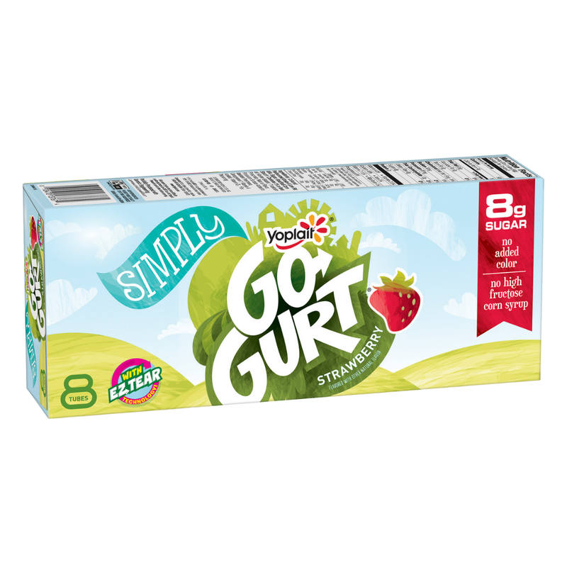 Go-GURT Strawberry Yogurt Tubes (2oz, 8 Pack)