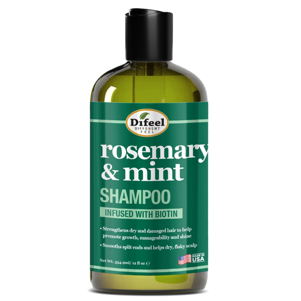 Difeel Rosemary & Mint Shampoo Infused with Biotin (12oz)