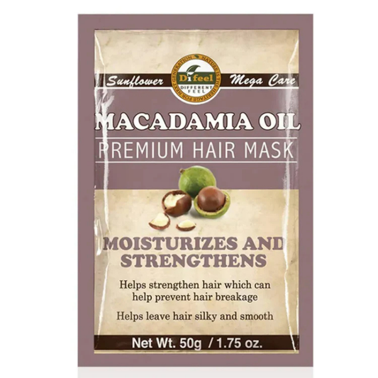 Mascarilla capilar Difeel Macadamia Oil hidrata y fortalece 1.75oz