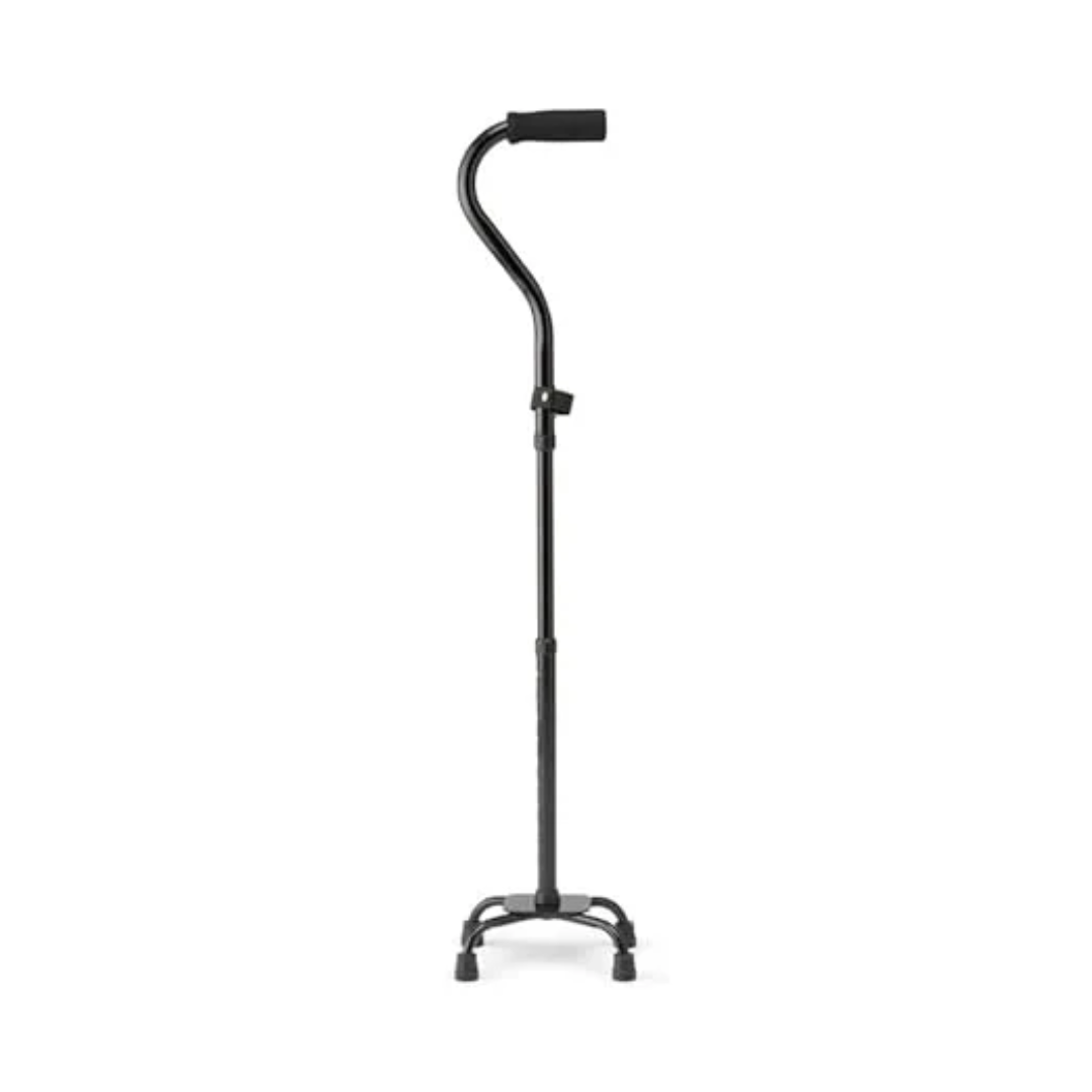 Nova Quad Cane baston 4 apoyos base pequeña negro heavy duty