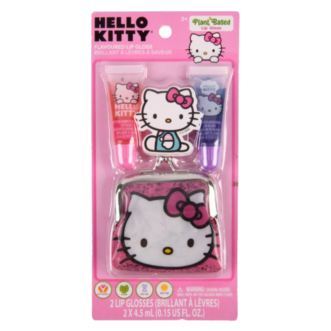 Hello Kitty Lip Gloss Set brillos labiales monedero 2 piezas