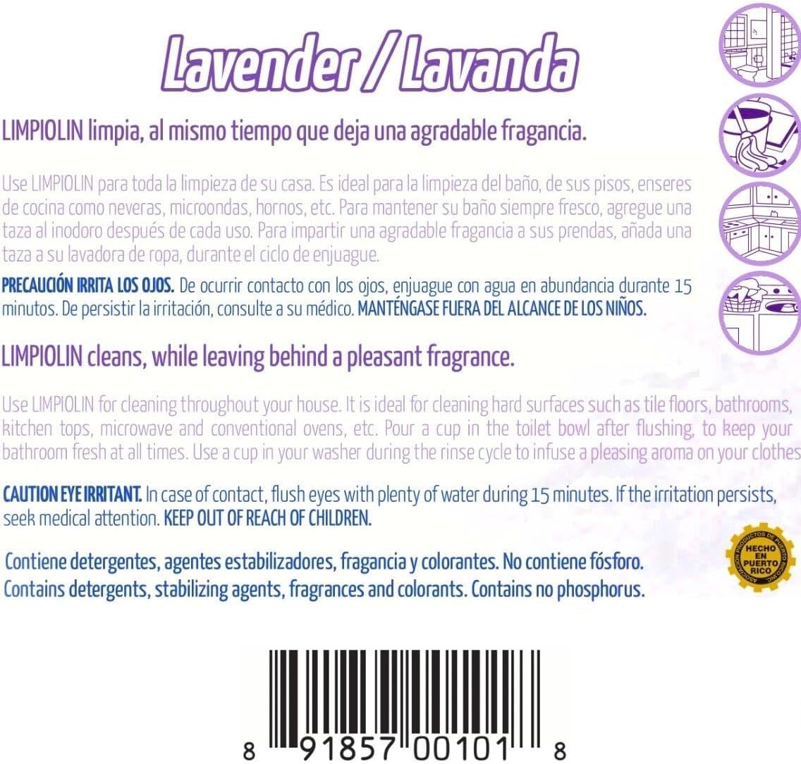 Limpiador Multiuso, Limpiolín Lavanda Fresca, 30 oz