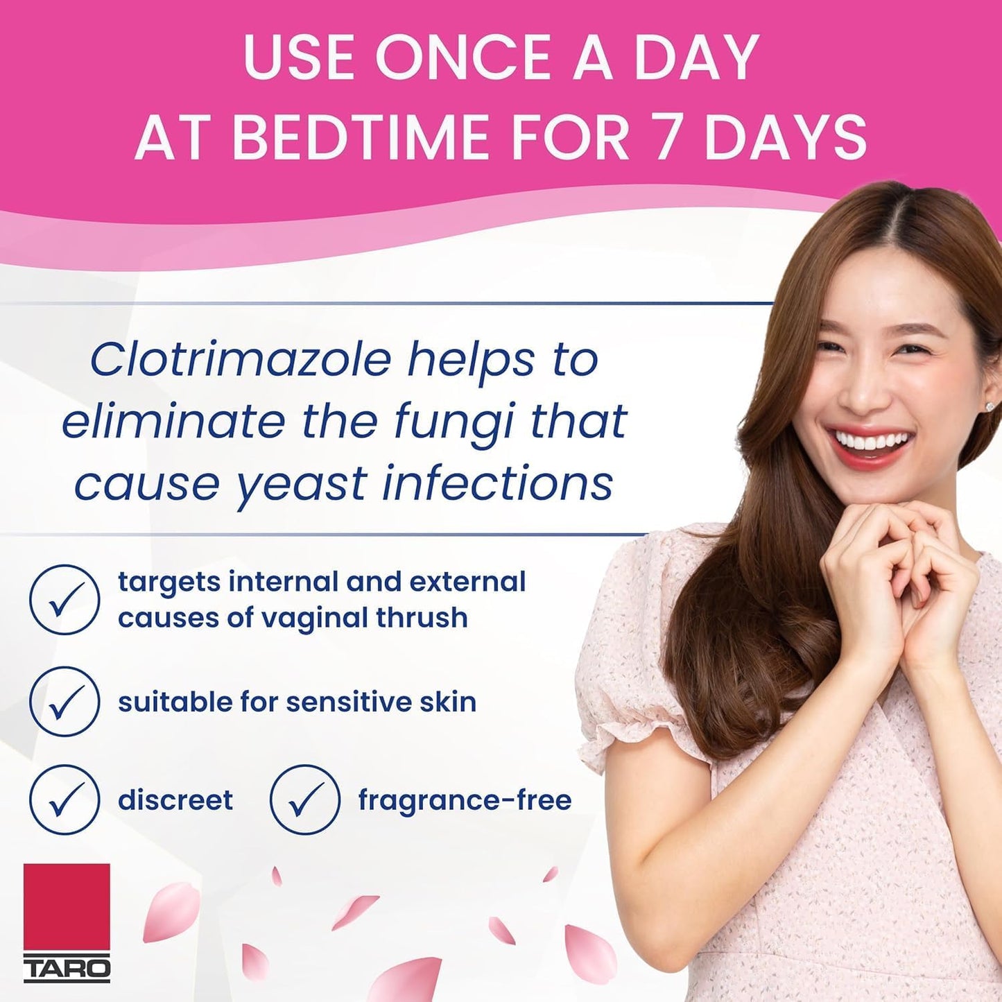 Taro Clotrimazole 7 Day Vaginal Cream Antifungal Treatmetn (1.5 oz)