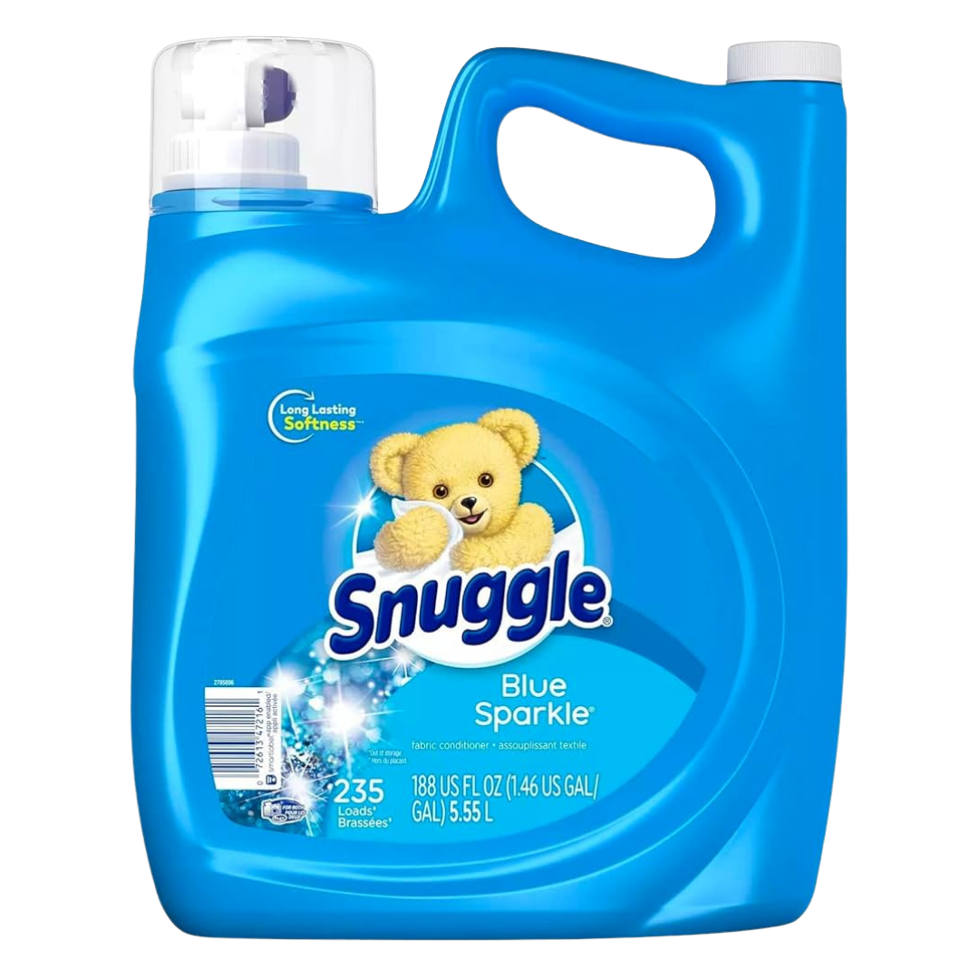 Botella gigante de suavizante de telas Snuggle Blue Sparkle 188oz.