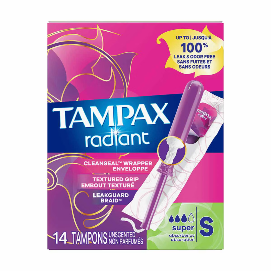 Tampax Radiant Tampons Super tampones absorción super 14 unidades