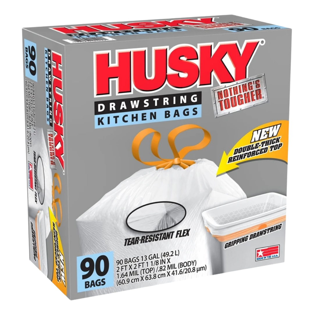 Husky kitchen trash bags bolsas basura cocina resistentes