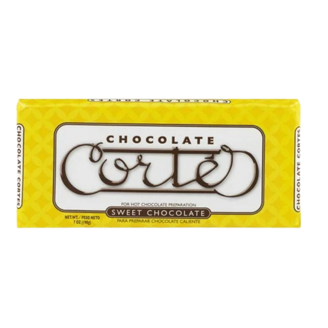 Barra de Chocolate Cortés para preparación de chocolate caliente 7oz