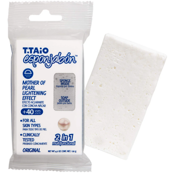 T.Taio Esponjabón Mother of Pearl Lightening Effect Soap Sponge (4.2oz)