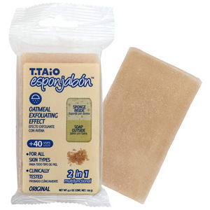 T.Taio Esponjabón Oatmeal Exfoliating Effect Soap Sponge (4.2oz)