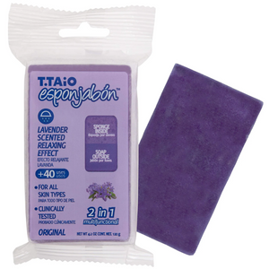 T.Taio Esponjabón Lavender Scented Relaxing Effect Soap Sponge (4.2oz)