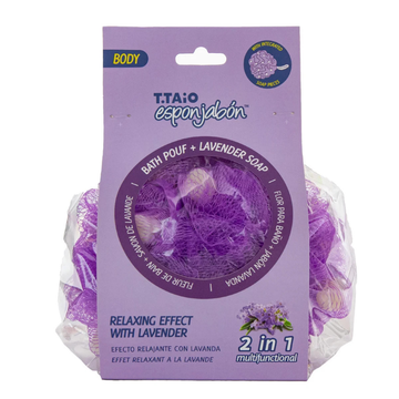 T.Taio Esponjabon esponja con jabón de lavanda 2in1