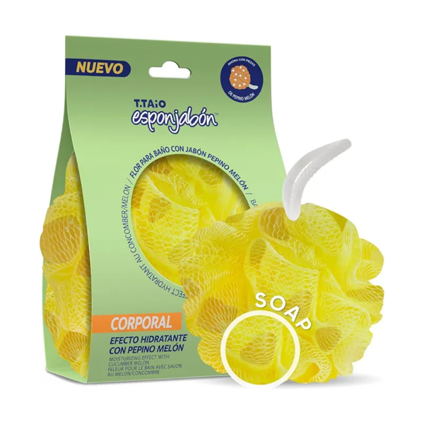 T.Taio Esponjabon Cucumber Bath Pouf + Cucumber Soap (2in1)