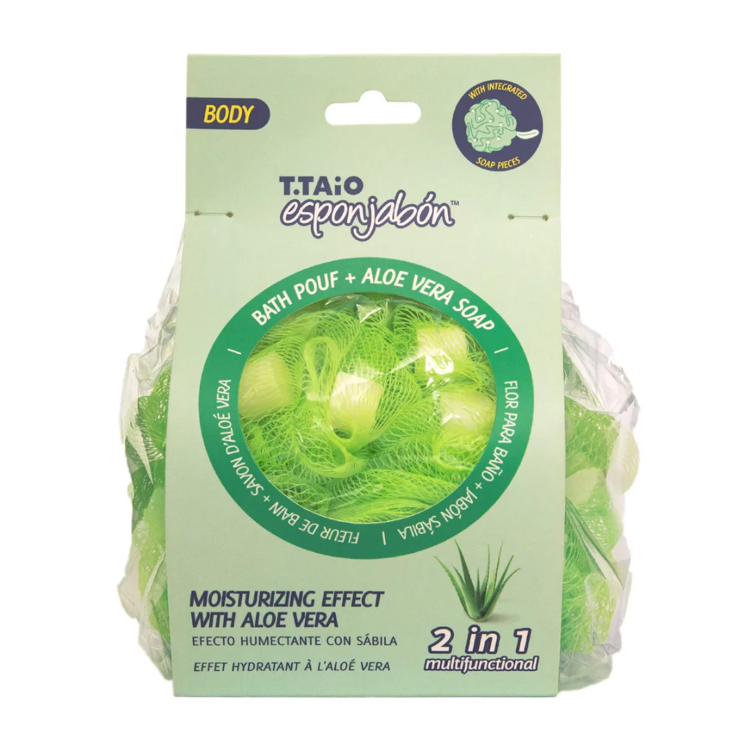 T.Taio Esponjabon esponja con jabón de aloe vera 2in1
