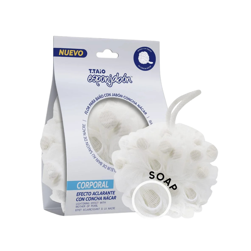 T.Taio Esponjabon Mother of Pearl Soap-Integrated Bath Sponge (1 unit)