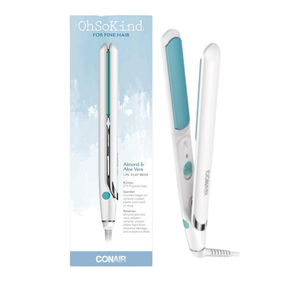 Conair OhSoKind Flat Iron plancha de cabello para pelo fino 1 pulgada