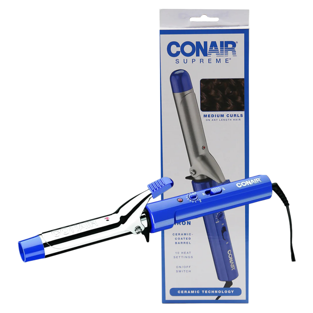 Conair Supreme Curling Iron 1 inch tenaza rizadora cabello azul