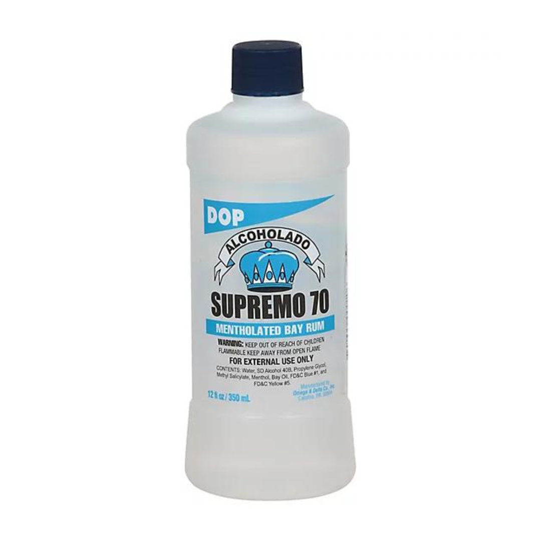 DOP Alcoholado Supremo 70 Mentholated Bay Rum malagueta 12oz