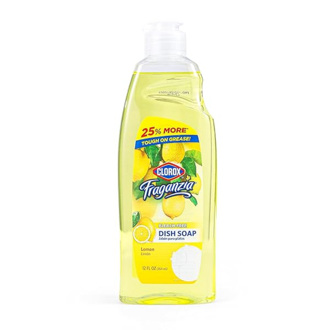 Clorox Fraganzia Dish Soap Lemon jabón líquido para platos 12oz