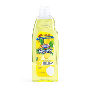 Clorox Fraganzia Dish Soap Lemon jabón líquido para platos 12oz
