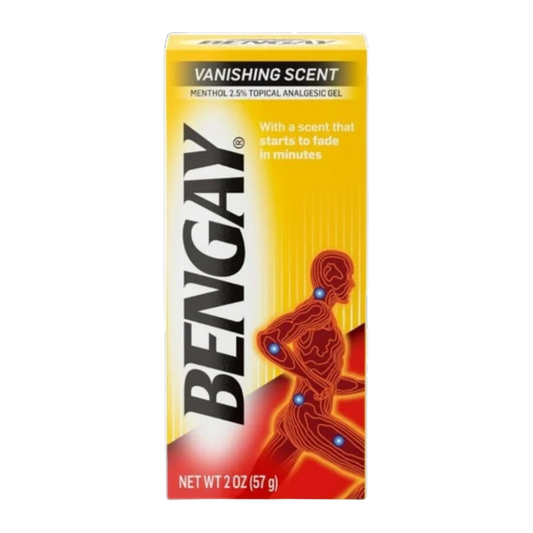 Gel analgésico Bengay Vanishing Scent con mentol para dolor muscular