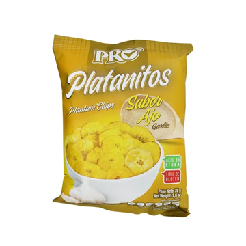 Pro Platanutre Garlic Plantain Chips 2.5oz chips plátano ajo