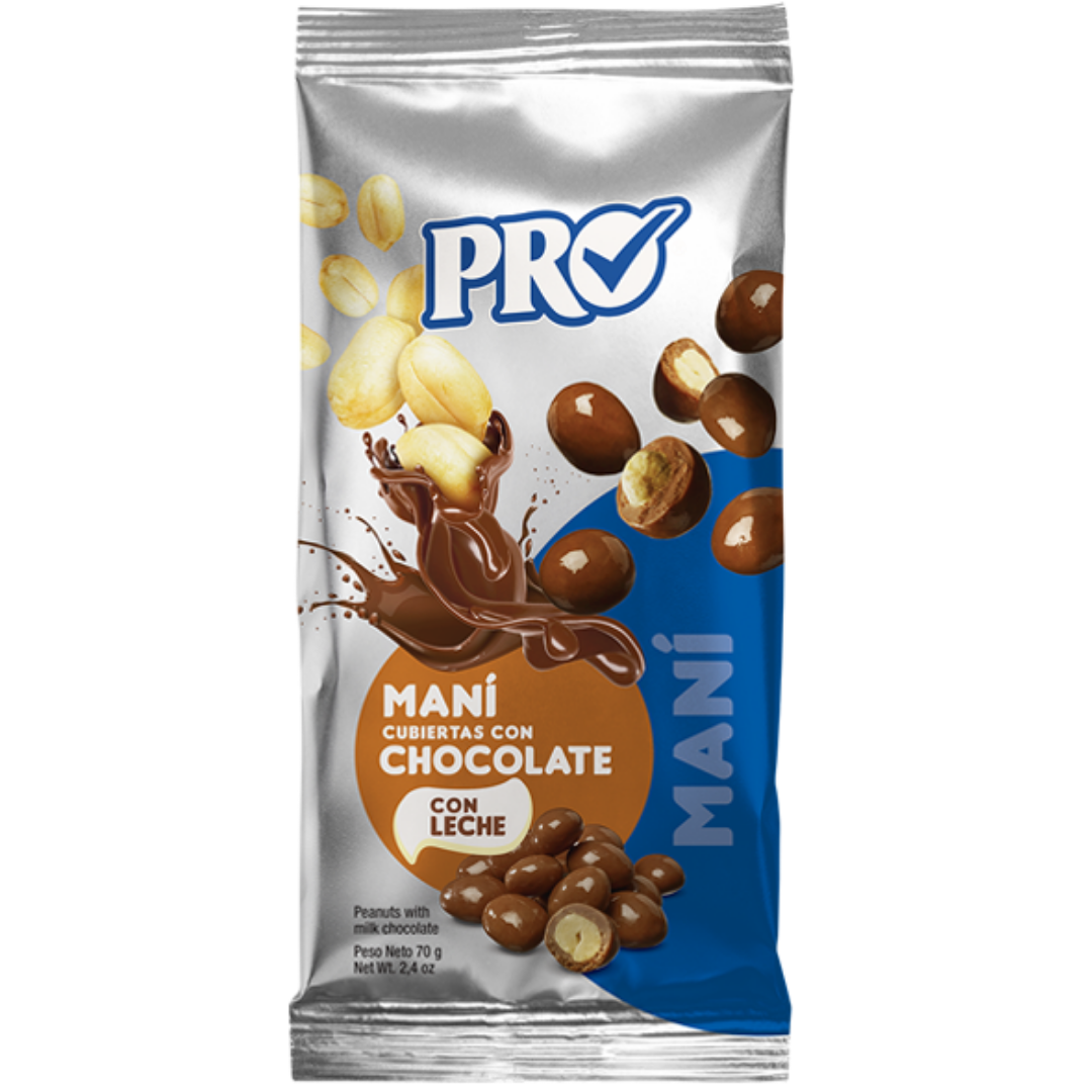 Pro Maní Chocolate Covered Peanuts 1.5oz snack maní chocolate