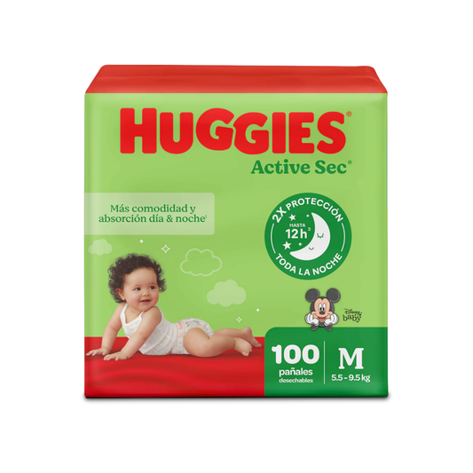 Huggies Active Sec Diapers Size 3 pañales absorbentes 36 unidades