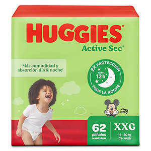 Huggies Active Sec Size 5 (62ct)