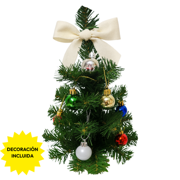 Mini árbol navideño 1 ft con decoración incluida