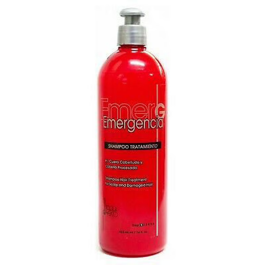 Emergencia Treatment Shampoo repara cabello dañado 16oz