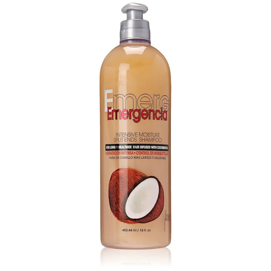 Emergencia Shampoo Coconut hidrata puntas abiertas 16oz