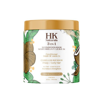 HK Naturales 3-in-1 Coconut shampoo acondicionador gel 13oz