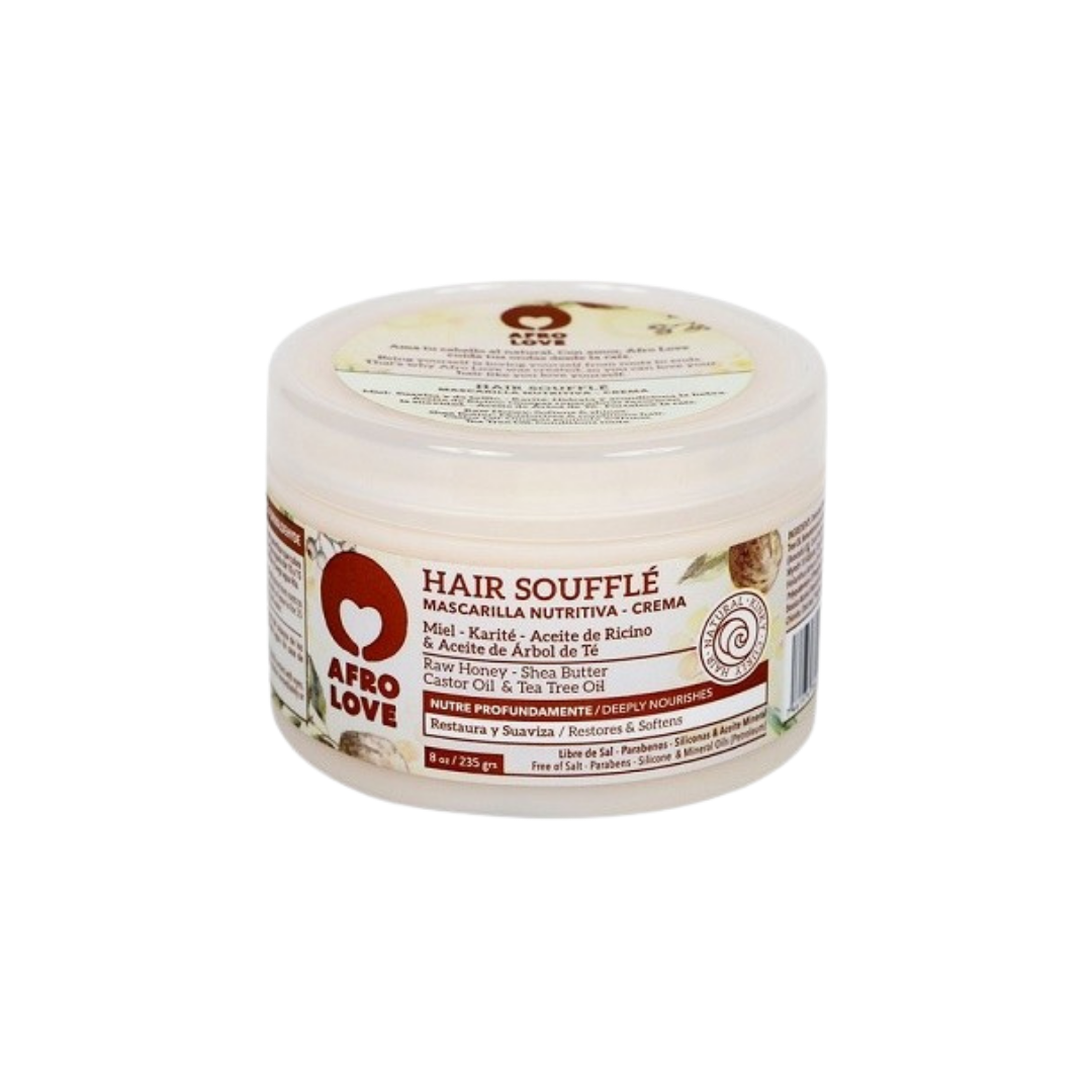 Mascarilla Afro Love Hair Soufflé nutritiva con miel y karité 8oz