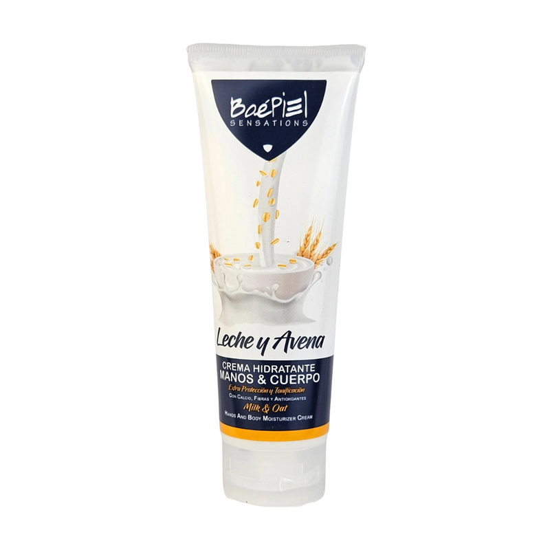 BoePiel Sensations Hand & Body Moisturizer Cream – Milk & Oats (8 oz)