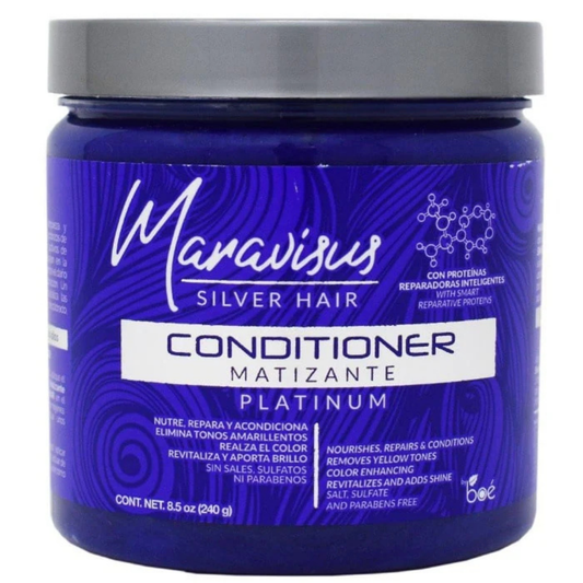 Maravisus Silver Hair Conditioner Matizante Platinum 8.5oz acondicionador violeta