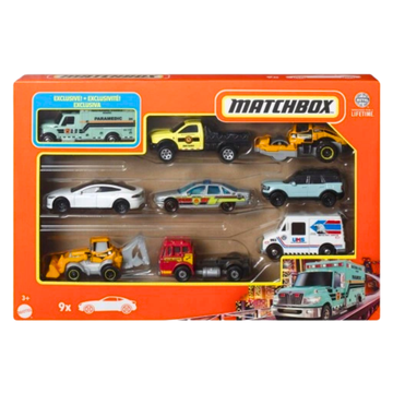 Matchbox set de 9 carritos de metal