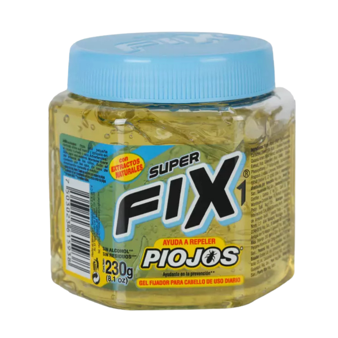 Gel fijador Super Fix para ayudar a repeler piojos con extractos naturales