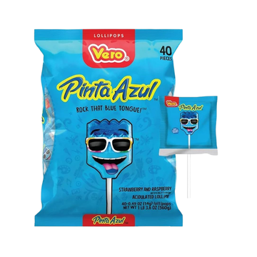 Pinta Azul Blue Hard Candy 48pc, caramelos duros sabor azul