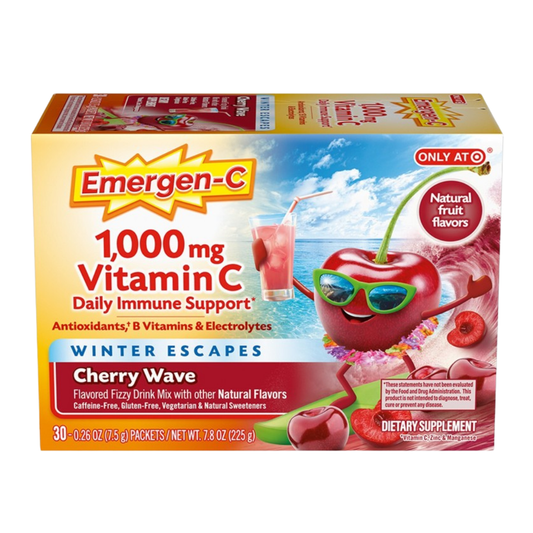 Emergen-C Vitamin C 1000mg Cherry Wave polvo efervescente 30 sobres