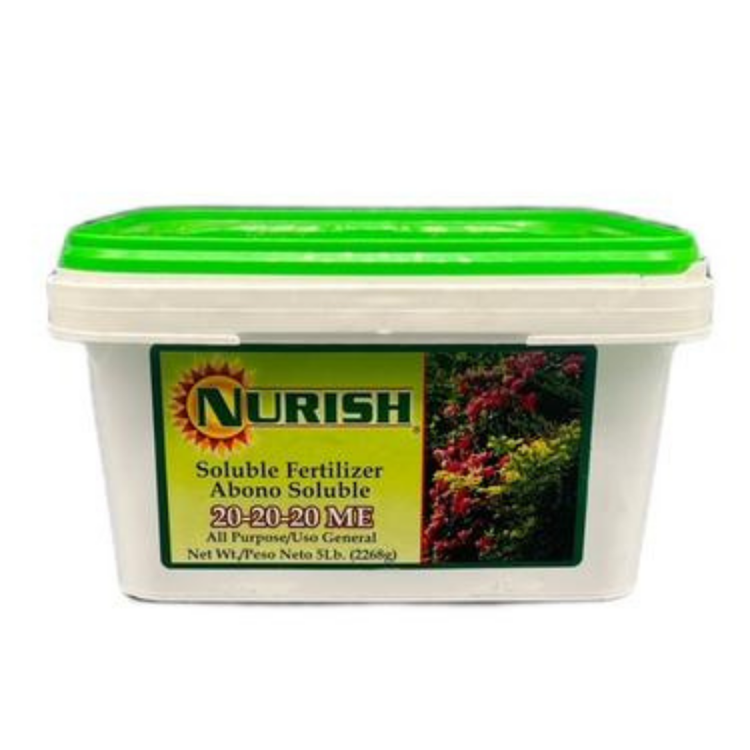 Nurish Abono Soluble 20-20-20 5lb fertilizante uso general